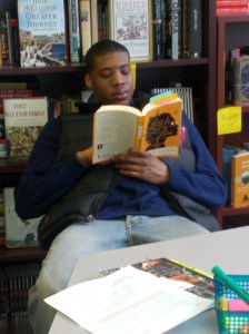 Chris Cleave in the hands of a scholar.