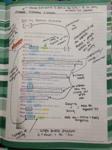 One of the many passages I have photocopied and dissected in my writer's notebook.