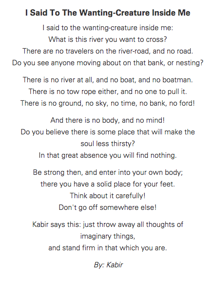 Poem I Said to the Wanting Creature Inside of Me
