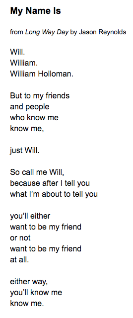 My Name Is by Jason Reynolds