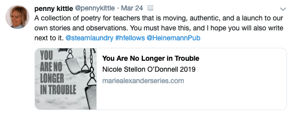 Penny Kittle tweet